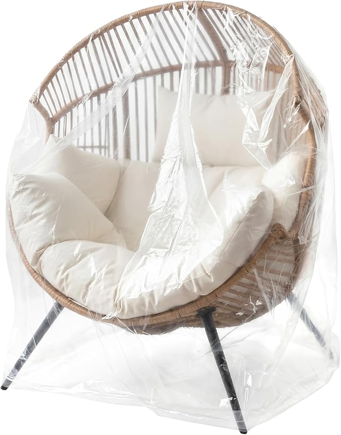 Clear Patio Egg Chair Cover Waterproof Wicker Egg Swing Chair Covers 43 x 45 x 53 Inch Resistant Plastic Patio Furniture Cover for Home Garden Outdoor Furniture Favor