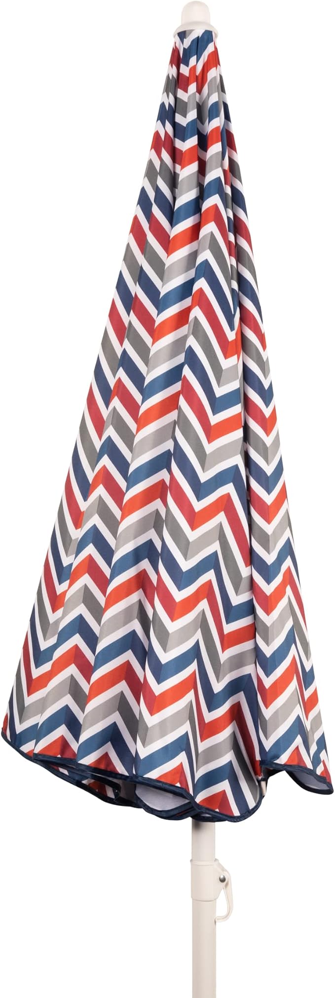 PICNIC TIME 5.5 Ft Portable Beach Umbrella, Lightweight UV Protection Sunshade with Tilt Pole & Carry Bag, Outdoor Canopy Umbrella for Beach, Sand, Pool, Patio, Camping, Travel, or Backyard Shade, (Vibe Collection - Navy Blue, Orange, & Gray Pattern)