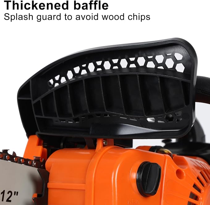 25.4cc Gas Powered Chainsaw 12 Inch Top Handle Gas Chainsaw, 2-Stroke Portable Chain Saws for Trees, Automatic Oiler, For Wood Cutting, Tree Trimming