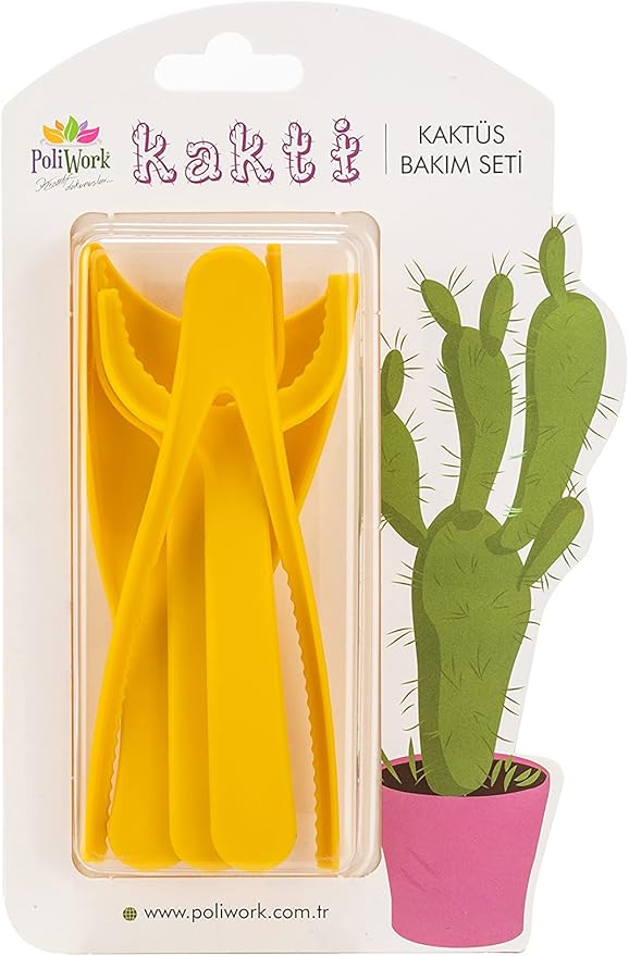 Mini Garden Hand Transplanting Set of 4 pc Succulent Cacti Cactus Tools Miniature Planting, Set for Fairy Garden, Potting, Houseplant, Bonsai Tools, Bonsai Kit, Shovel, Thong (Pink)