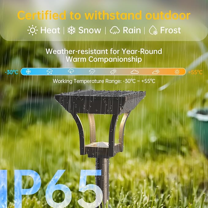 Solar Pathway Lights Outdoor, IP65 Waterproof Bright Solar Outdoor Lights, LED Solar Garden Lights Landscape Lighting for Walkway Lawn Patio Backyard (2 Pack, RGB)