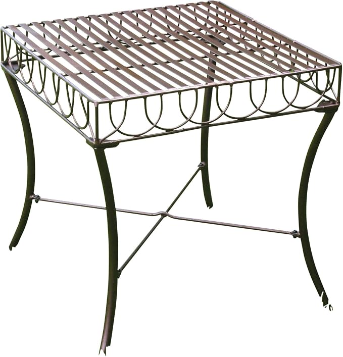 International Caravan Iron Outdoor Patio Side Table