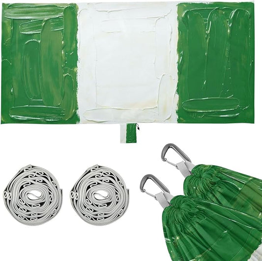 Nigeria Flag Nigerian National Green Outdoor Hammocks with Tree Straps Indoor Hammock for Outside Patio Backyard Poolside