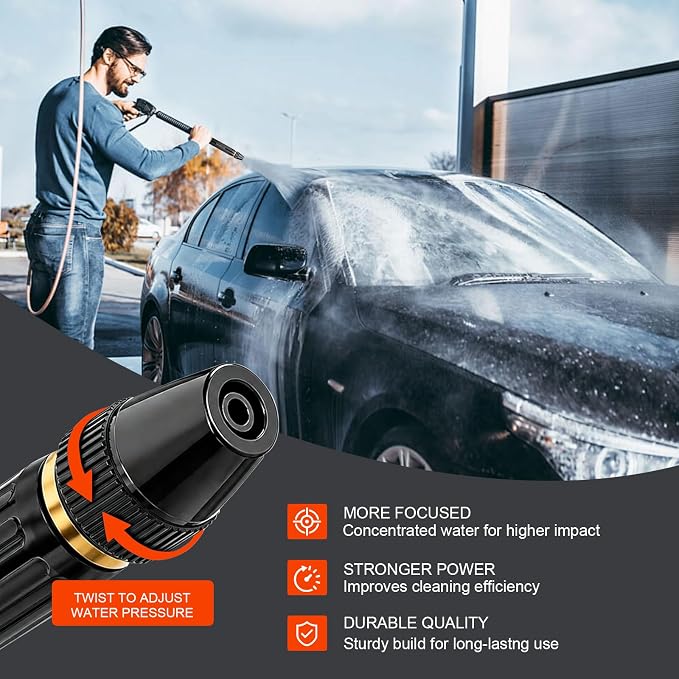 Home High-Pressure Car Wash Water Gun with Booster Nozzle,Home High-Pressure Car Wash Water Gun with Booster Nozzle and Hose, for Watering Plants and Vegetables, and Car Washing