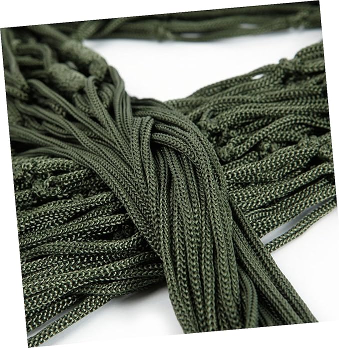 2pcs Portable Nylon Sleeping Swing Hammock Army Green Breathable Hanging Bed for Camping Hiking Picnic Outdoor Leisure and Relaxation