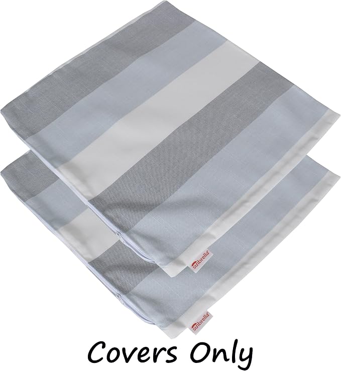 Outdoor/Indoor Sunbrella Throw Pillows Square Set of 2 Pieces 24 inch x 24 inch Direction Dew - Cover Only, Insert Not Included