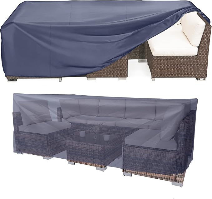 Outdoor Loveseat Cover,Waterproof for Outdoor Couch Cover, Outdoor Sofa Covers, Patio Furniture Covers, Patio Furniture Set,108 W x 82" D x 27.5" H Grey