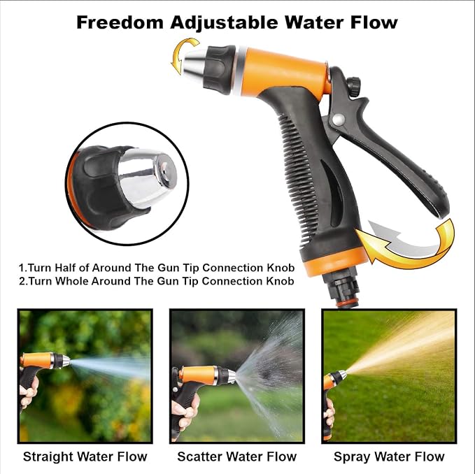 Portable Intelligent Electric Pressure Washer Pump 100W 160 PSI 12V Portable Pressure Powerful Washing Kit with 21.3 Feet PVC Hose for Home, Car, Garden, Projects (100 W-Black Hose)