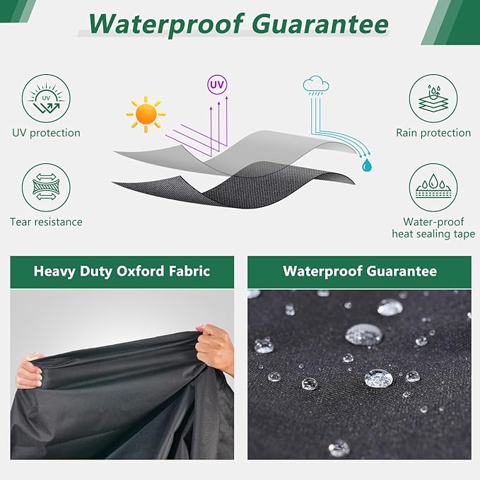 Patio sofa Covers, Heavy Duty and Waterproof Outdoor Garden Patio Furniture L-shaped Covers Fits Up to 106-83W x 33.5D x 35H inches