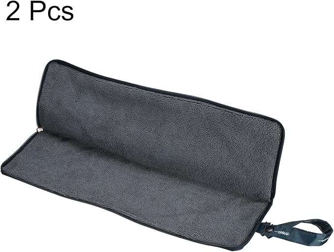 HARFINGTON 2pcs Wet Umbrellas Bag 4.9" x 13.4" Superfine Fiber Strong Water Absorption Umbrella Case Cover Portable Waterproof Case for Storage Travel Home Outdoor, Navy Blue