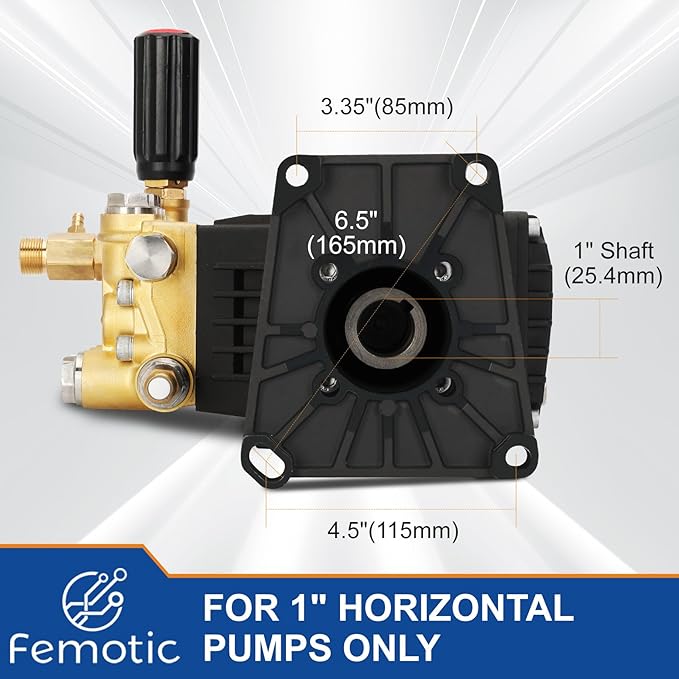 Pressure Washer Pump 1 Inch Shaft,Pressure Washer Pump 4400 psi,Power Washer Pump 4.8gpm 8-15 HP 22 Pounds Including Lubricant,Compatible with Simpson Honda Dewalt Troybilt