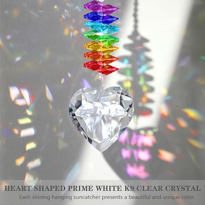 Dog Memorial Gifts, K9 Pet Memorial Crystal Suncatcher, Dog Loss Pet Passing Away Sympathy Remembrance Bereavement Gift (White-Heart)