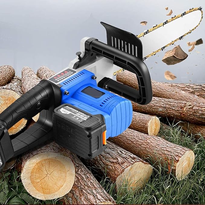 Cordless Chainsaw 16 7800mAh Power, 4800W Power, Dual Battery Drive, Used for Cutting and Felling Branches and Wood