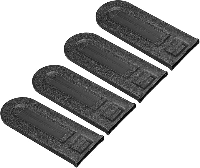 PATIKIL 8 Inch Chainsaw Chain Cover, 4 Pack Chain Saw Bar Protective Cover Plastic Chainsaw Saw Bar Scabbard Cover for Garden Chainsaw, Black