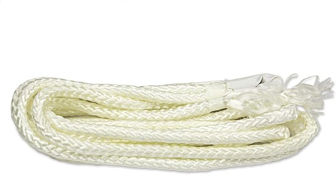 NOVICA Blue Yellow White Striped Hand Woven Nylon Mayan 1 Person Rope Hammock with Hanging Accessories, 'Durango' (Single)