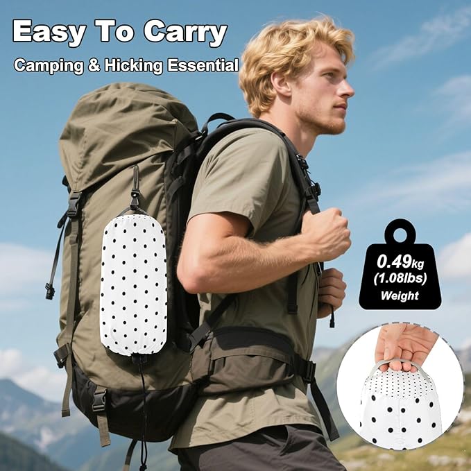 White Background Black Polka Dots 330lb Capacity Hammocks with Portabl Carry Bag Hanging Hammock for Camping & Hiking Essential Bases para hamacas para adultos