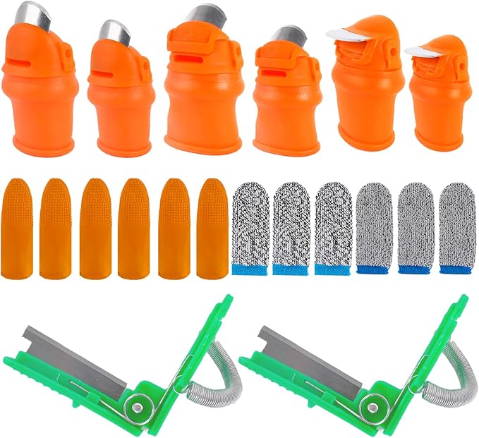 20 Pcs Thumb Knife for Gardeners,Multifunctional Gardening Thumb Knife Tool Set,Portable Garden Finger Cutter for Plant Vegetable Fruit Picking,Harvesting,Trimming
