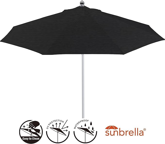 9ft Sunbrella Universal Patio Umbrella Replacement Canopy Cover- Fitx 8 Ribs Umbrella