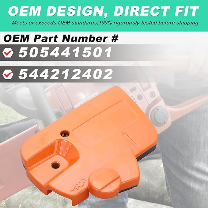 325"-7T Clutch Drum Kit & Clutch Cover Assembly for Husqvarna 435 435E 440 440E Chainsaw, 435 Clutch Drum Kit with Chain Brake Assy Bar Nuts Parts Replace 505441501, 544212402, 536329204
