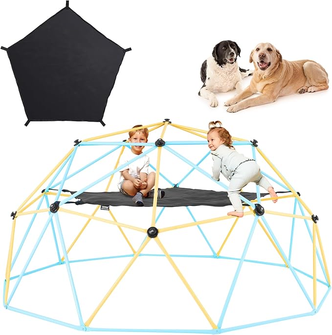 VEVOR Climbing Hammock for 10ft Dome, Load-Bearing 350 Pounds, Pentagon Jungle Gym Accessory (Hammock Only), Black