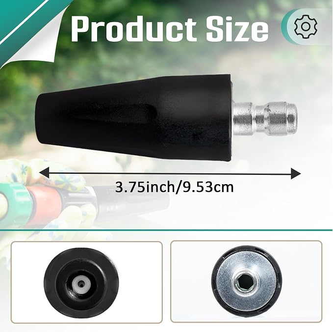 2000 PSI Turbo Nozzle Pressure Washer Replacement Compatible with Greenworks 5201402, 1/4-Inch Quick Connect, Rotary Pressure Washer Nozzle