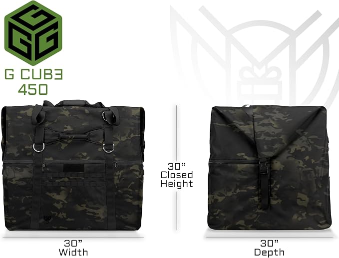 Xtreme Sight Line ~ AQUA G CUBƎ 450 Waterproof Faraday Bag for Large Generators and Electronics ~ Protects Against EMP/CME/EMF/RF ~ Diamond Form Farday Lined Interior ~ Midnight Multicam