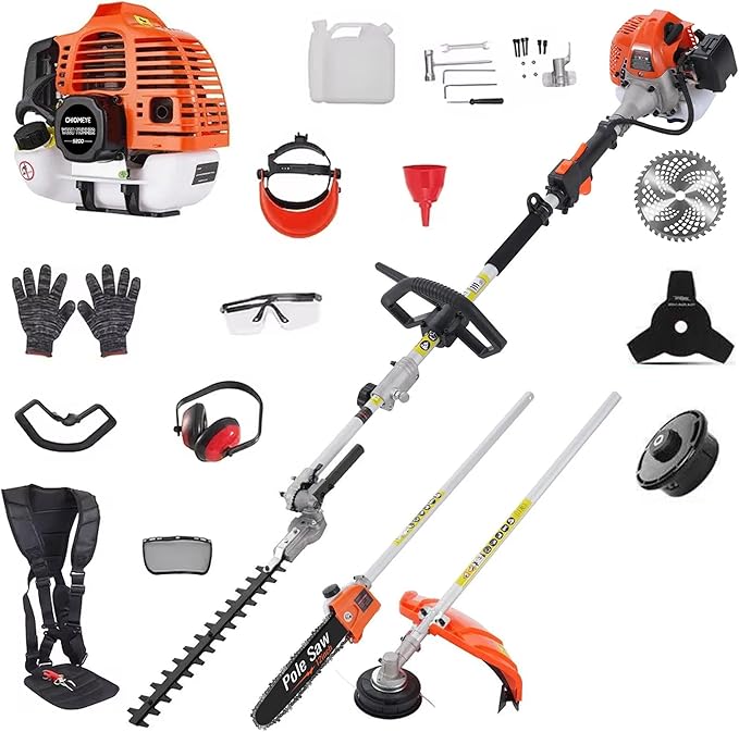 160cc 2 Stroke 5 in 1 Gas Powered String Trimmer Brush Cutter Gifts for Men