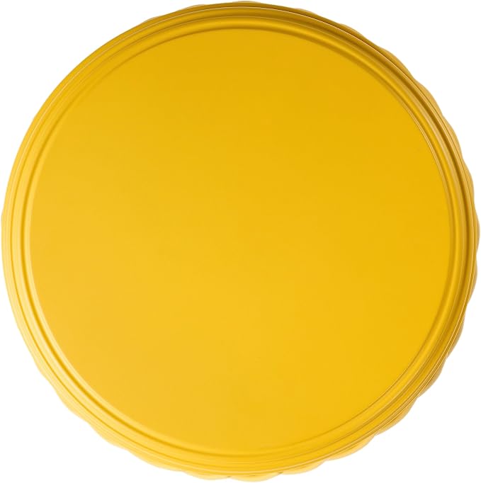 Christopher Knight Home Alamera Outdoor 19" Lattice Iron Side Table, Matte Yellow