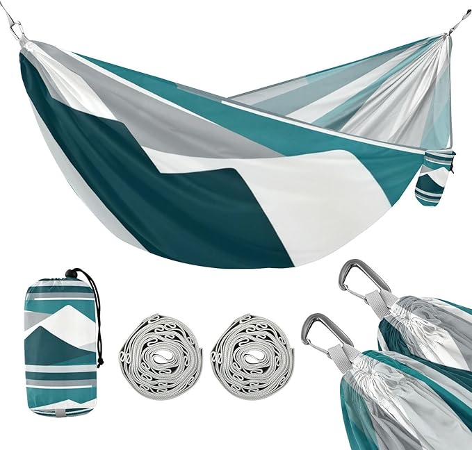 Geometric Mountain Outdoor Hammocks Swing Hammock for Patio Backyard Lounge Base