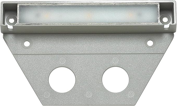 Hinkley Landscape Lighting Nuvi 15446TT Medium Hardscape Light, Vinyl Alloy, Low-Profile Housing, Mounting Bracket, Dimmable, Titanium