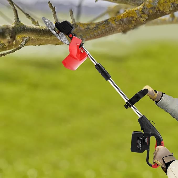 21V Cordless Weed Eater - 4-in-1 Electric String Trimmer/Edger/Brush Cutter, 30000mAh Battery Powered with 2 Li-Ion Batteries & Charger, for Lawn/Yard/Garden (Lightweight)
