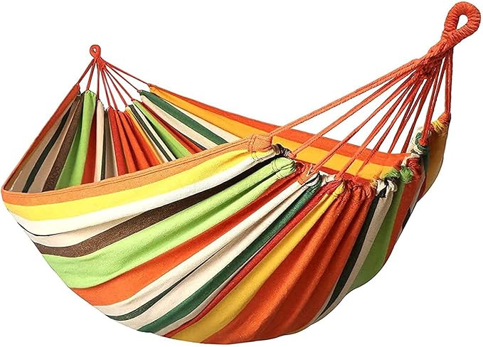 Hanging Durable Camping Hammock, Colorful Multifunctional Lightweight Hammocks, Portable Hammock Swing with Travel Bag, for Camping Garden Beach (Color : A, Size : 210x150cm)