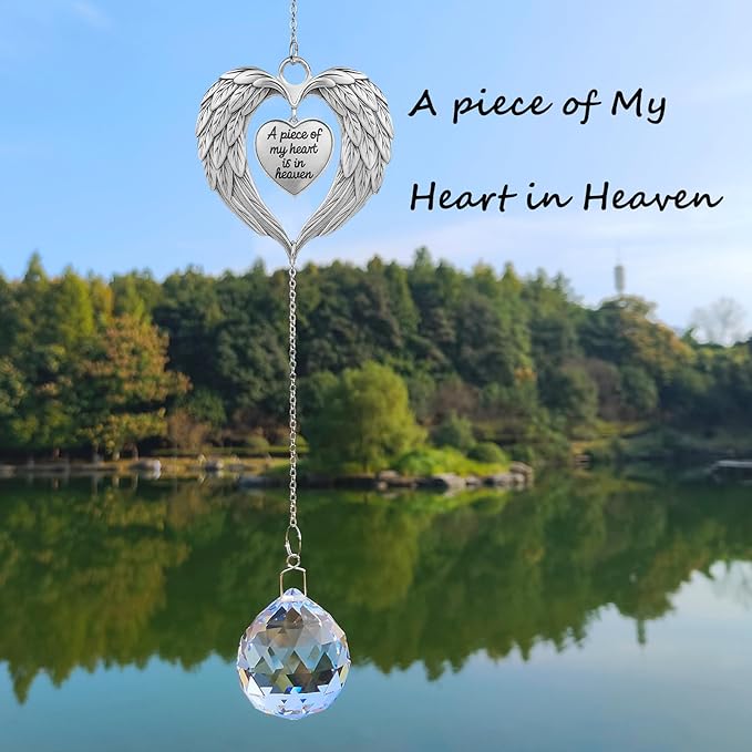 Memorial Sympathy Gifts for Loss of Loved One, in Memory of Loved One Gifts, Bereavement Remembrance Grief Gift for Loss of Mom Husband Son Daughter Dog, Christmas Memorial Suncatcher