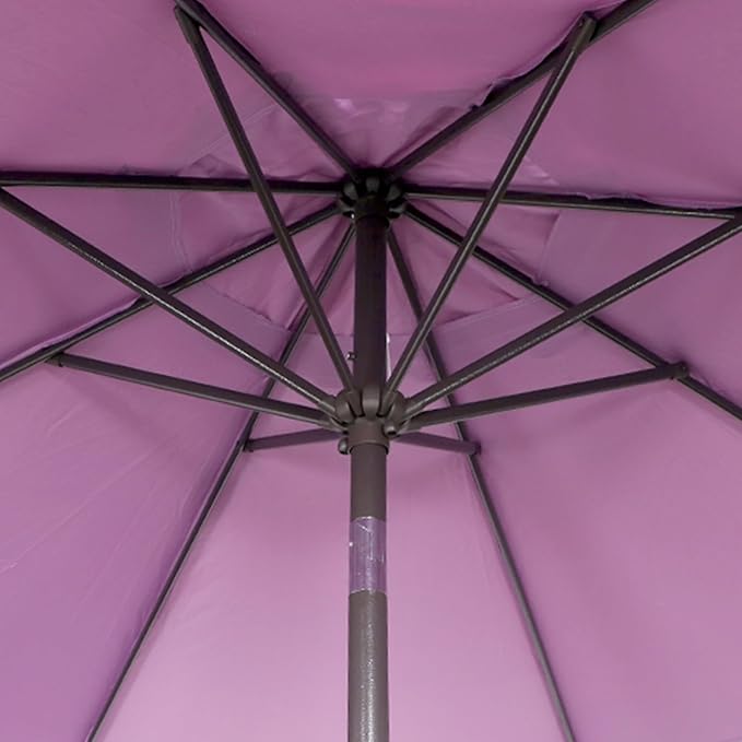 Blissun 9' Outdoor Patio Umbrella, Outdoor Table Umbrella, Yard Umbrella, Market Umbrella with 8 Sturdy Ribs, Push Button Tilt and Crank