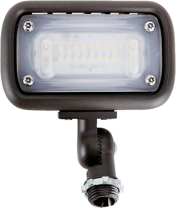 Newhouse Lighting WW15BRZ-2 16-Watt Outdoor Die-Cast Aluminum LED Wall Wash Flood, Weatherproof Landscape Lighting 1500 Lumens, 3000K Warm White, 120-277V, 1/2" Knuckle Mount, Bronze, 2-Pack