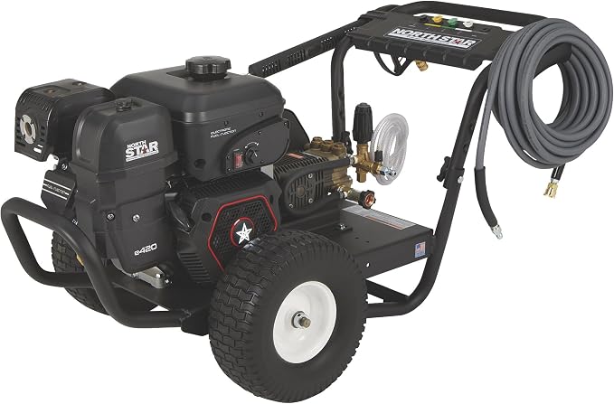 NorthStar Gas Cold Water Pressure Washer, 4000 PSI, 3.5 GPM, NorthStar Engine, Belt Drive
