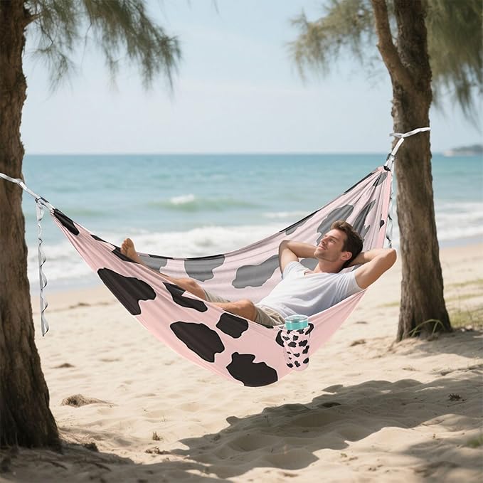 Leopard Print 330lb Capacity Outdoor Hammocks with Tree Straps Indoor Hammock for Patio Backyard Lounge Base hamacas para Deck
