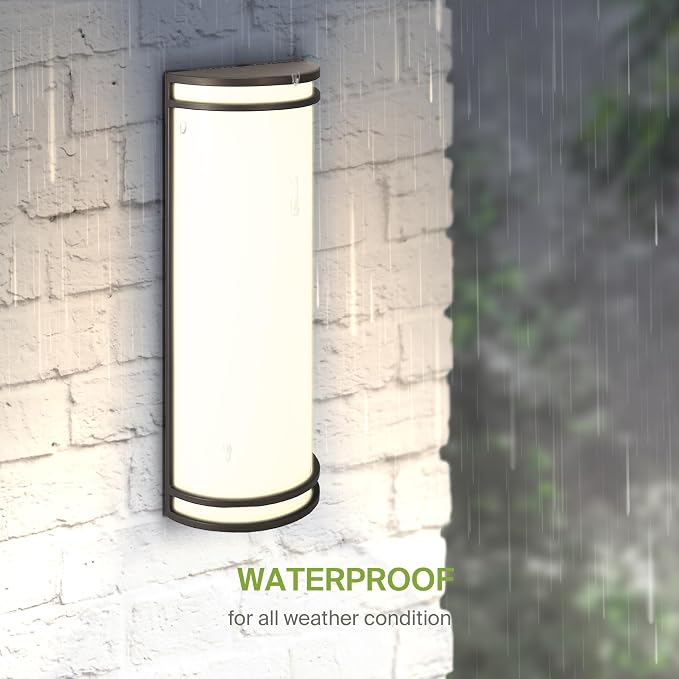 ASD 18 Inch LED Outdoor Sconce Lights - 20W 120-277V 3000K 4000K 5000K Bronze Exterior Lighting Fixtures, Dimmable Exterior Lights for House, Modern Patio Wall Light Fixture ETL