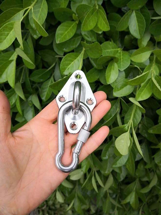 Hammock Hanging kit Stainless Steel 316 Hammock Hooks Heavy Duty with Screw Bolts, Hammock Wall Hooks for Wall/Ceiling Mount,for Hammock Chair Hanging/Swing Hanging,2 Pack