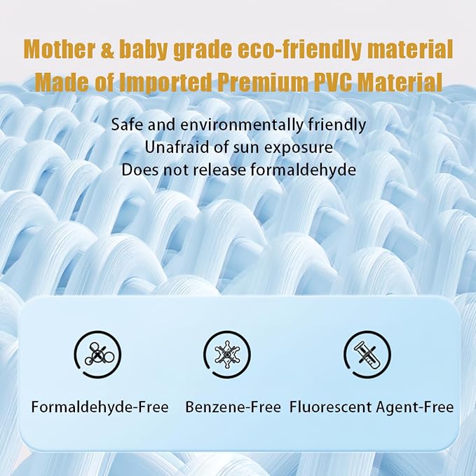 Folding Non Inflatable Swimming Pool, Home Swimming Pool, Mesh PVC Material, Suitable for Backyard Swimming Pool (Blue, 47inch)
