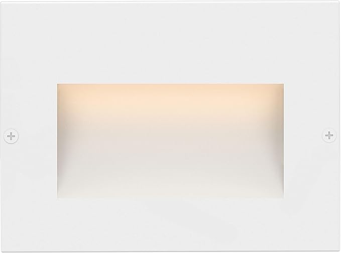 Hinkley Taper Horizontal 12v LED Step Light, Integrated 1.9W 2700K LED, Aluminum, Safe for Wet Conditions, ADA Compliant, for Decks, Stairs, Walkways, Satin White Finish