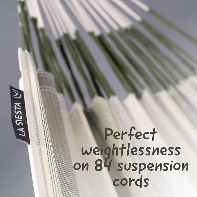 LA SIESTA Brisa Classic Hammock, Handmade, Weather-Resistant, Tear-Resistant Hammock for Indoor & Outdoor Relaxation, Size-Double - Cedar