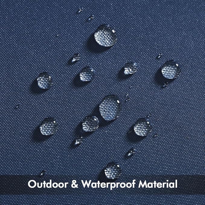 MIULEE Pack of 2 Decorative Outdoor Waterproof Pillow Covers Square Garden Cushion Sham Throw Pillowcase Shell for Patio Tent Couch 18x18 Inch Dark Blue