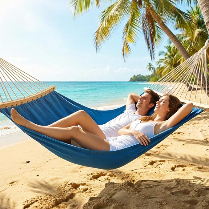 Wood Hammock Spreader Bar - 2 Pack Detachable Hammock Spreader Bar Replacement Set, Solid Wood Construction for Stability and Comfort, Suitable for Camping, Backyard Relaxation, Patio, Garden