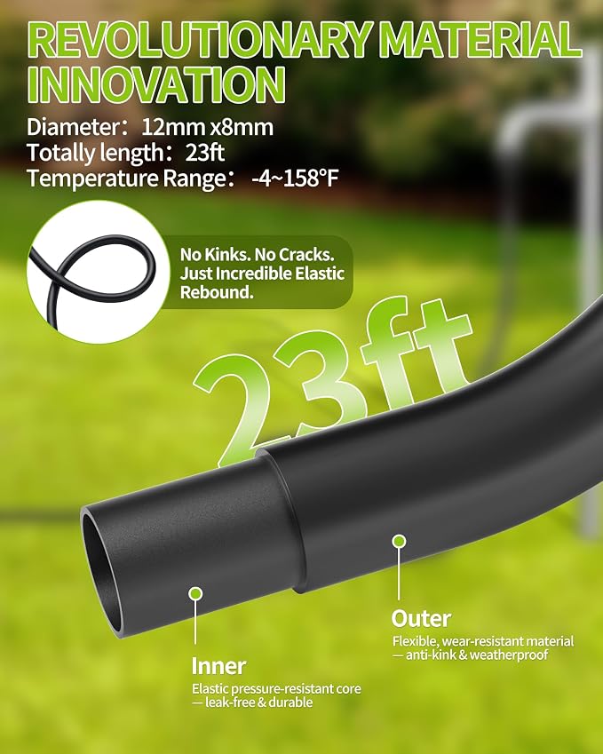 Cordless Portable Washer, Handheld Washer, Battery Operated Washer for Car Home Outdoor Patio Garden, Lightweight Car Washer, Washer with Foam Pot, Cleaner with 23FT Elastic Hose (Blackgreen)