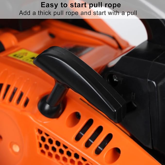 25.4cc Gas Powered Chainsaw 12 Inch Top Handle Gas Chainsaw, 2-Stroke Portable Chain Saws for Trees, Automatic Oiler, For Wood Cutting, Tree Trimming