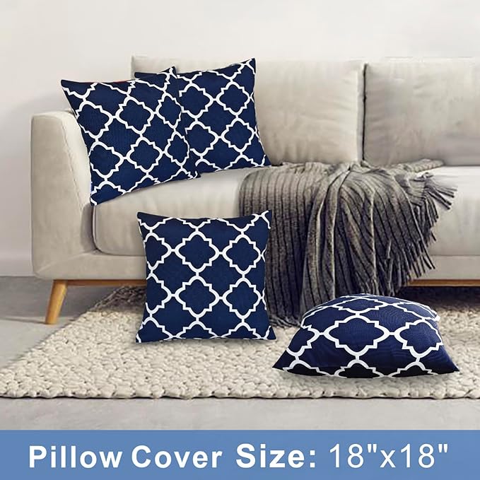 JMGBird Outdoor Pillows Pack of 2 Water-Repellent Throw Pillows with Insert 18x18 Inch Decorative Pillows for Home Furniture Patio Coach Sofa
