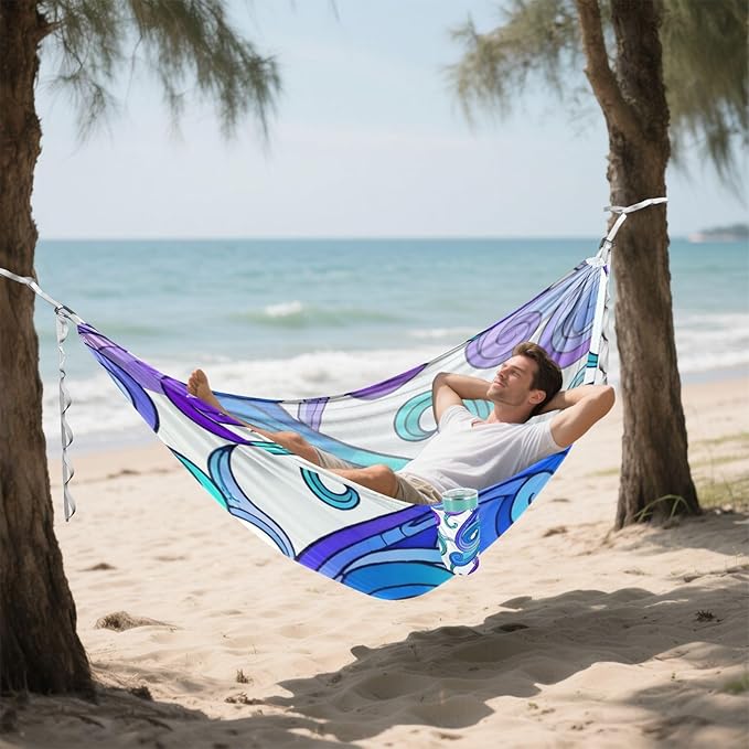 Colorful Swirl Hammocks with Tree Straps Swing Hammock for Indoor Outdoor Patio