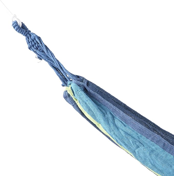 Single Double Hammock, Convenient to Use Comfortable Feeling Camping Hammock for Camping for Outdoor (Blue)
