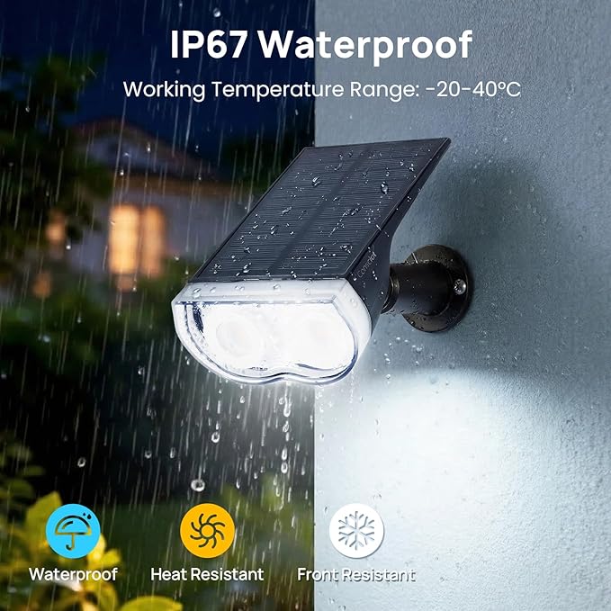 Consciot Solar Lights Outdoor Waterproof IP67, 3 Lighting Modes Solar Spot Lights Outdoor, Auto On/Off, 2-in-1 Solar Landscape Light for Yard Garden Landscape Pathway, Cool White 6500K, 2 Pack